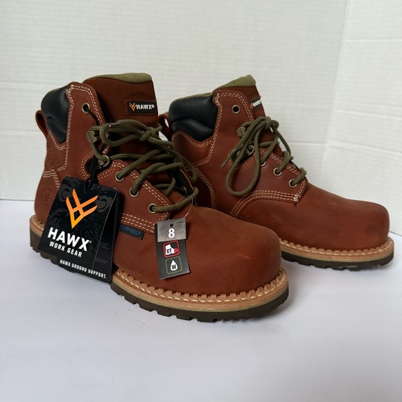 Hawx Shoes - HAWX WOMENS Brown Work Boots Size 8